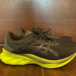 Black and Neon Green Asics FF Blast